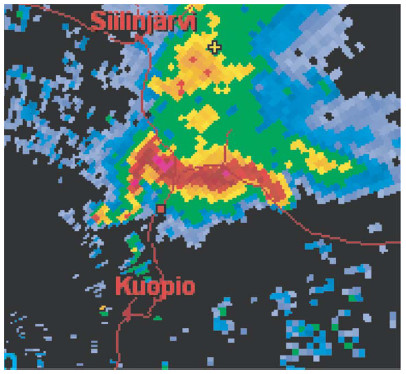 Exempel av radarbild.