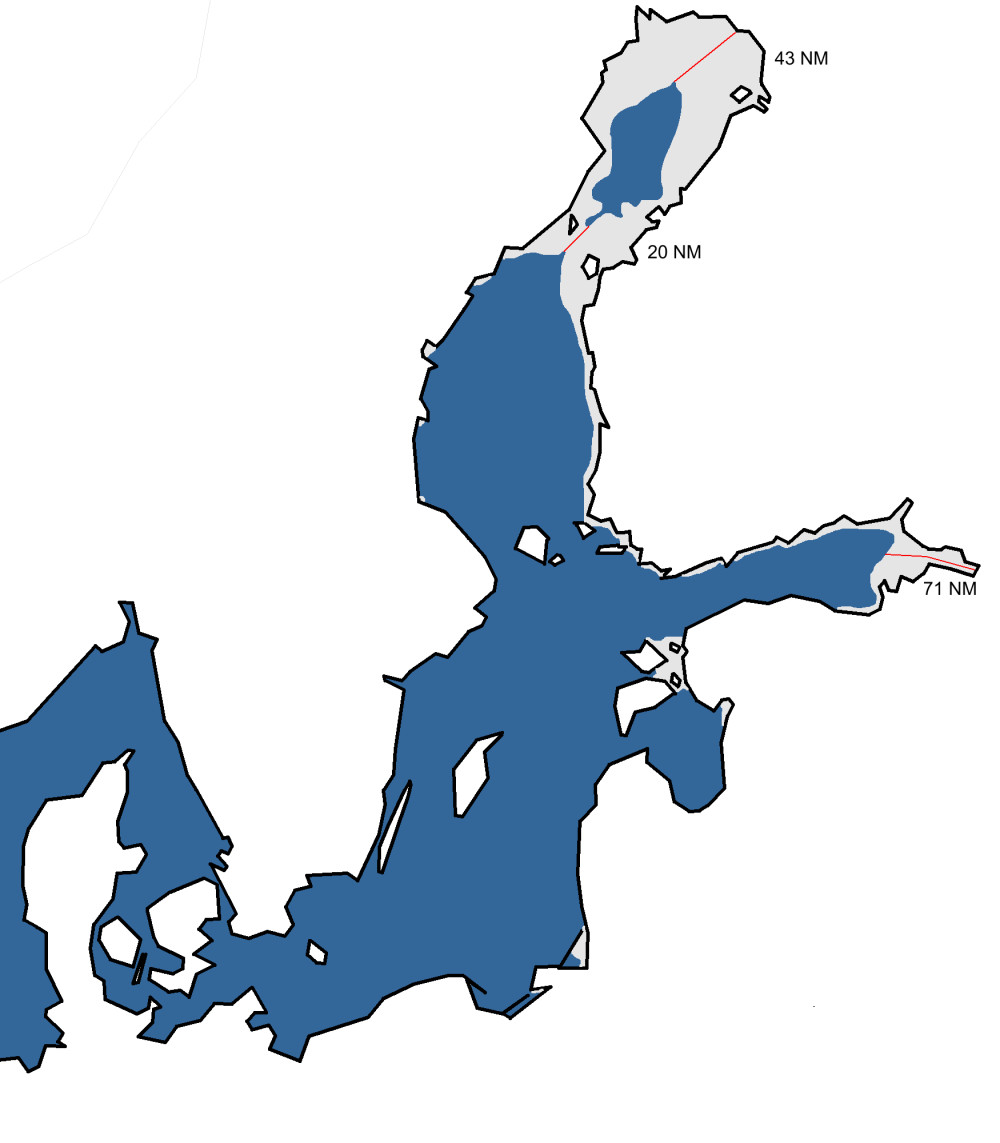 En karta över den största isutbredningen 2015.