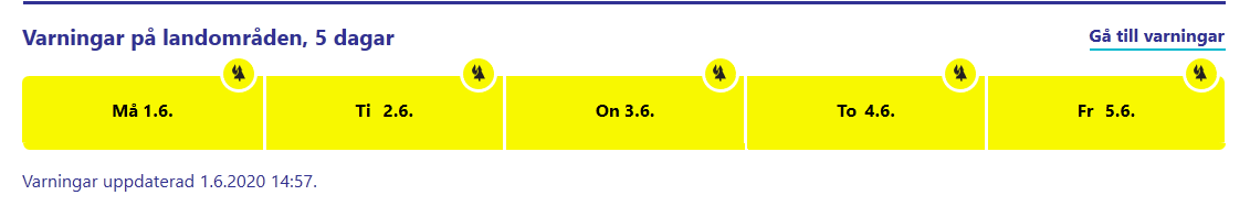 Ett exempel av varning balk.
