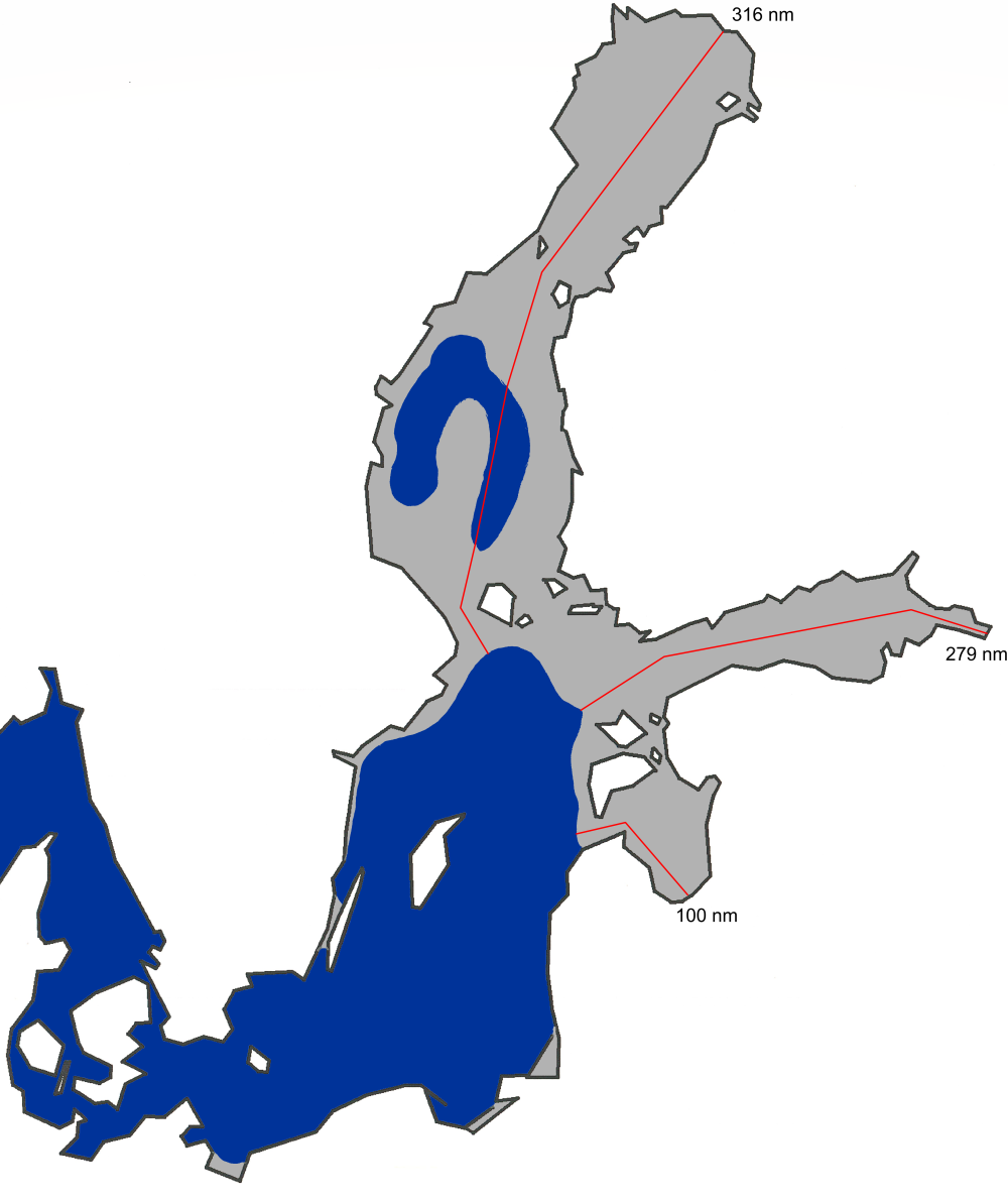 En karta över den största isutbredningen 2005.