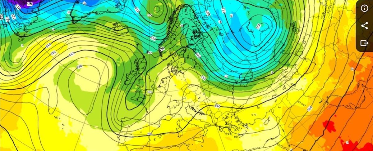 Ett exempel av väderprognosmodell.