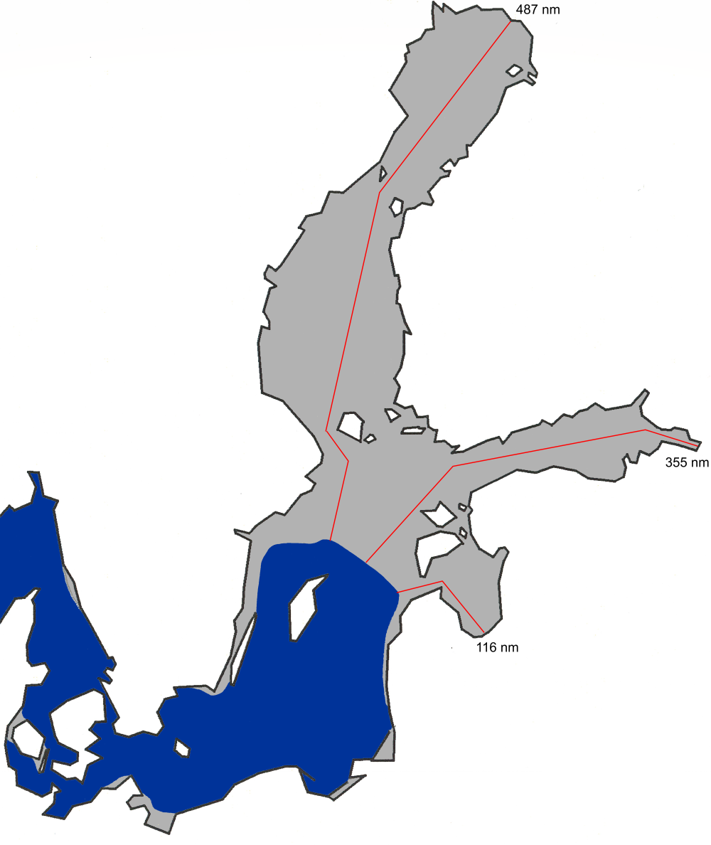 En karta över den största isutbredningen 2003.
