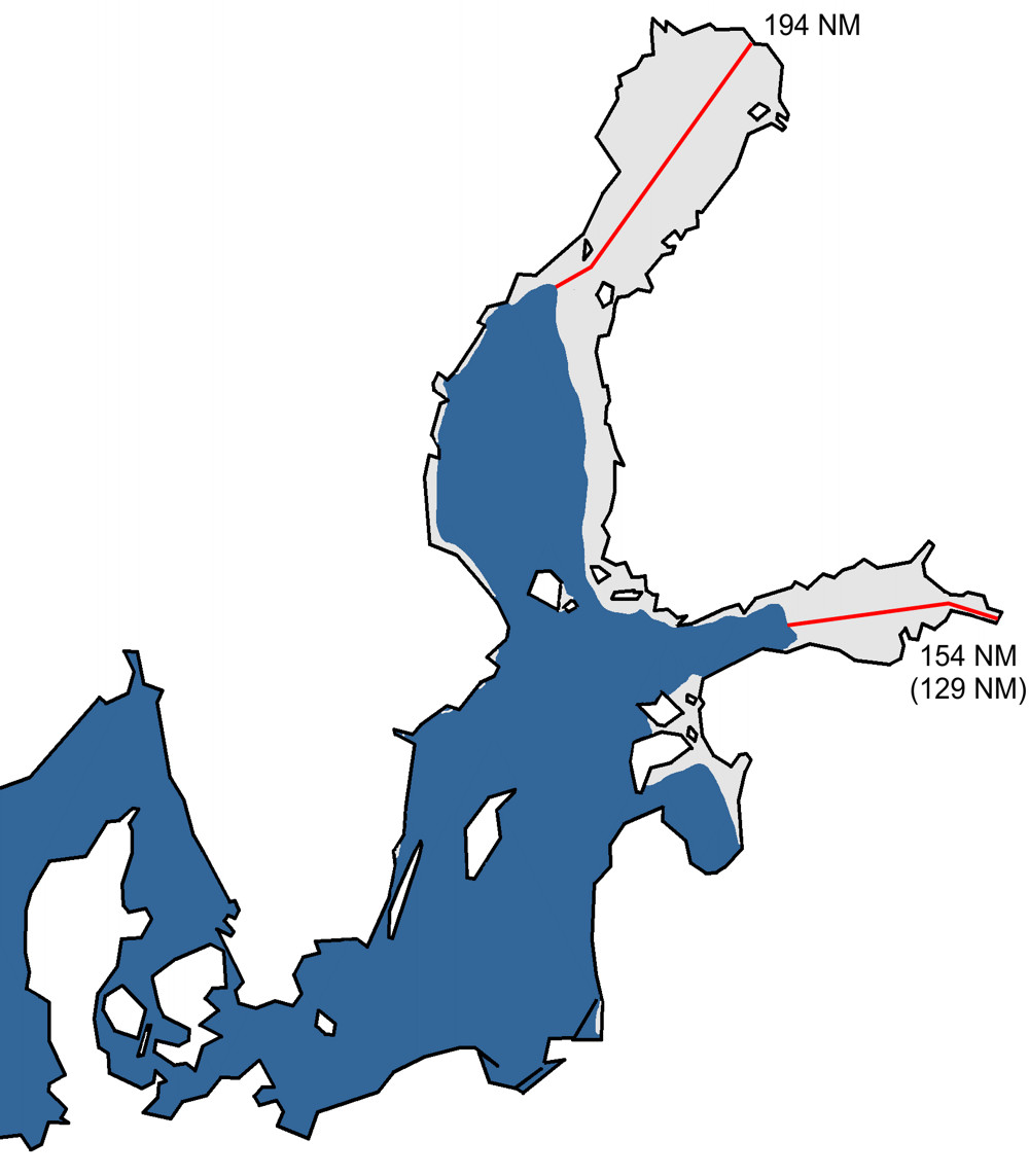En karta över den största isutbredningen 2022.