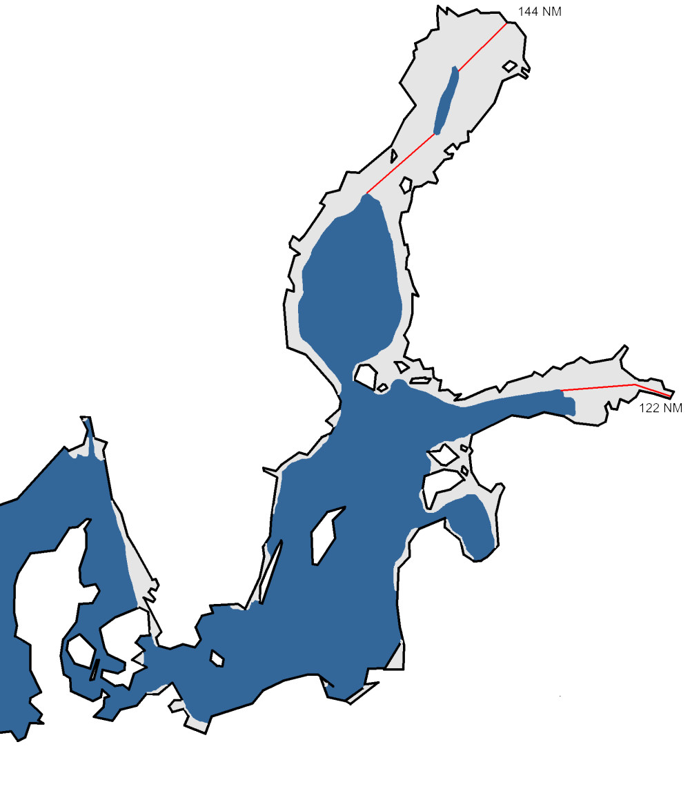 En karta över den största isutbredningen 2016.