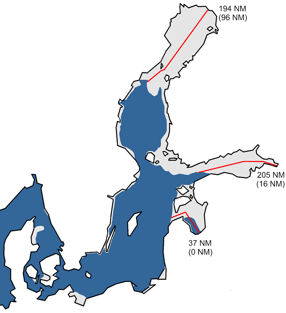En karta över den största isutbredningen 2021.