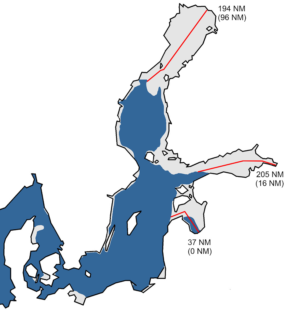 En karta över den största isutbredningen 2021.