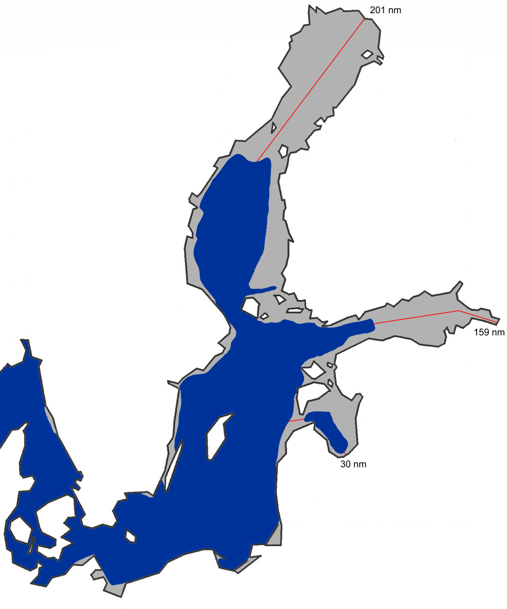 En karta över den största isutbredningen 1997.