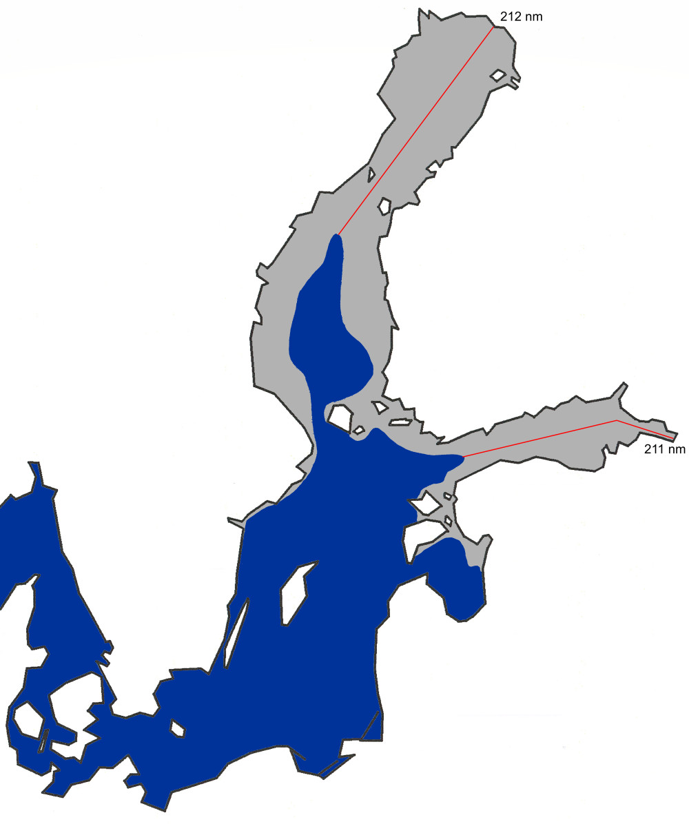 En karta över den största isutbredningen 1998.