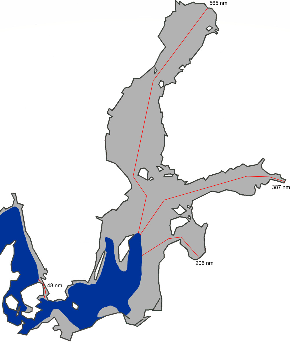 En karta över den största isutbredningen 2011.