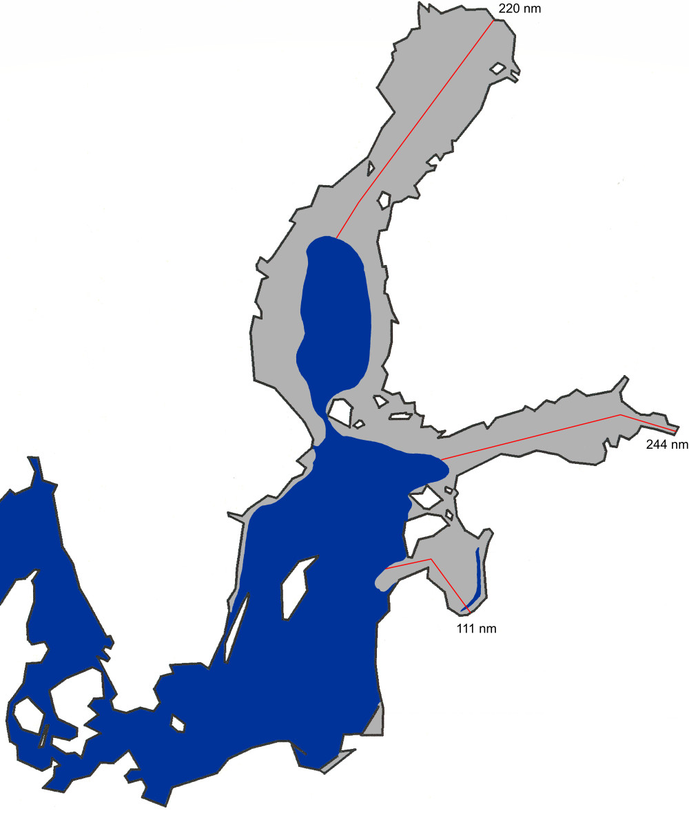 En karta över den största isutbredningen 2004.